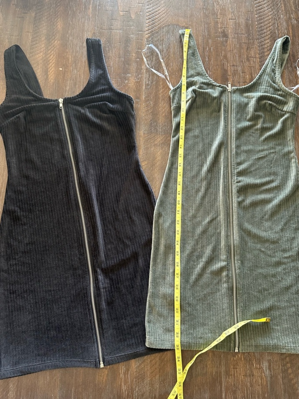 Bundle Ribbed Tank Mini Dress Bundle - Black / Olive - Picture 6 of 16